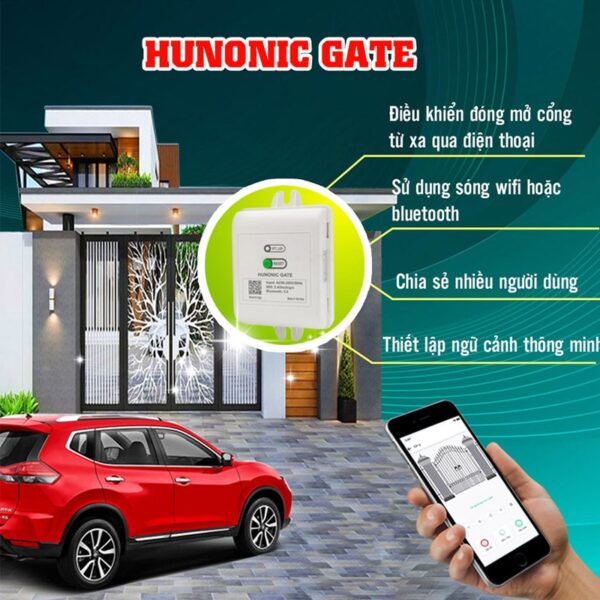 tính năng bộ điều khiển cổng tự động hunonic gate điều khiển cổng qua điện thoại