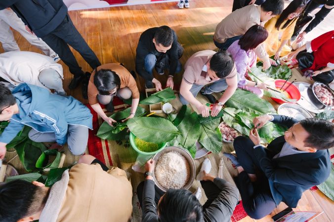 thi gói bánh chưng hunonic