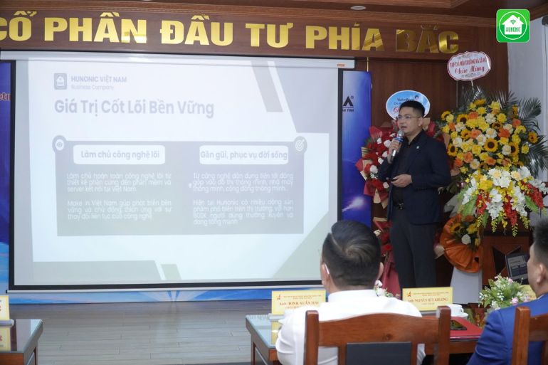 hunonic trong hội nghị triển khai nghị quyết 57 của hội doanh nghiệp trẻ
