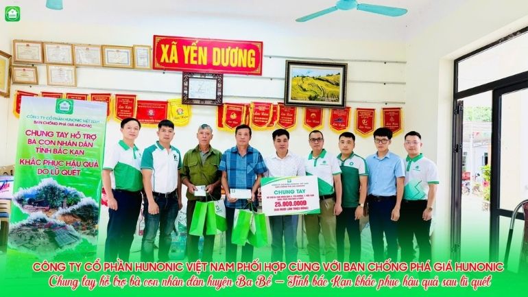 Hunonic hỗ trợ người dân bắc kạn bị sạt lở