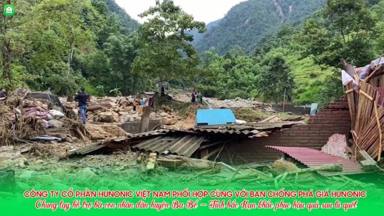 Hunonic và ban chống phá giá - chung tay hướng về Bắc Kạn sau lũ quét 1 Hunonic hỗ trợ người dân bắc kạn bị sạt lở