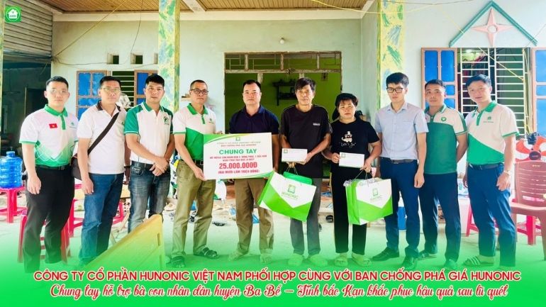 Hunonic hỗ trợ người dân bắc kạn bị sạt lở