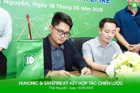 hunonic ký kết hợp tác với safefire