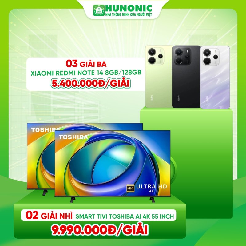 Sắm Hunonic, nhận ngay vé vàng vào thế giới quà tặng khổng lồ lên đến 200 triệu 3 sắm hunonic nhận quà cực thích