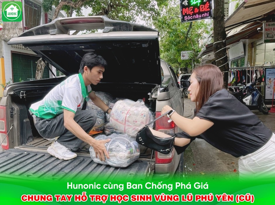 hunonic chung tay hỗ trợ các trường học ở đăk lak khắc phục lũ