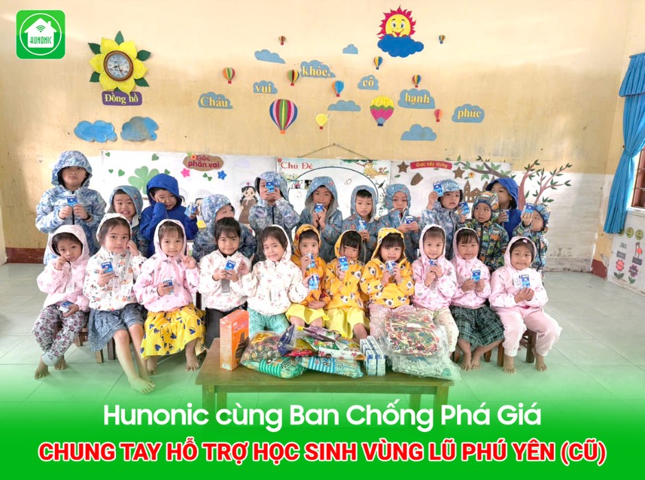 hunonic chung tay hỗ trợ các trường học ở đăk lak khắc phục lũ