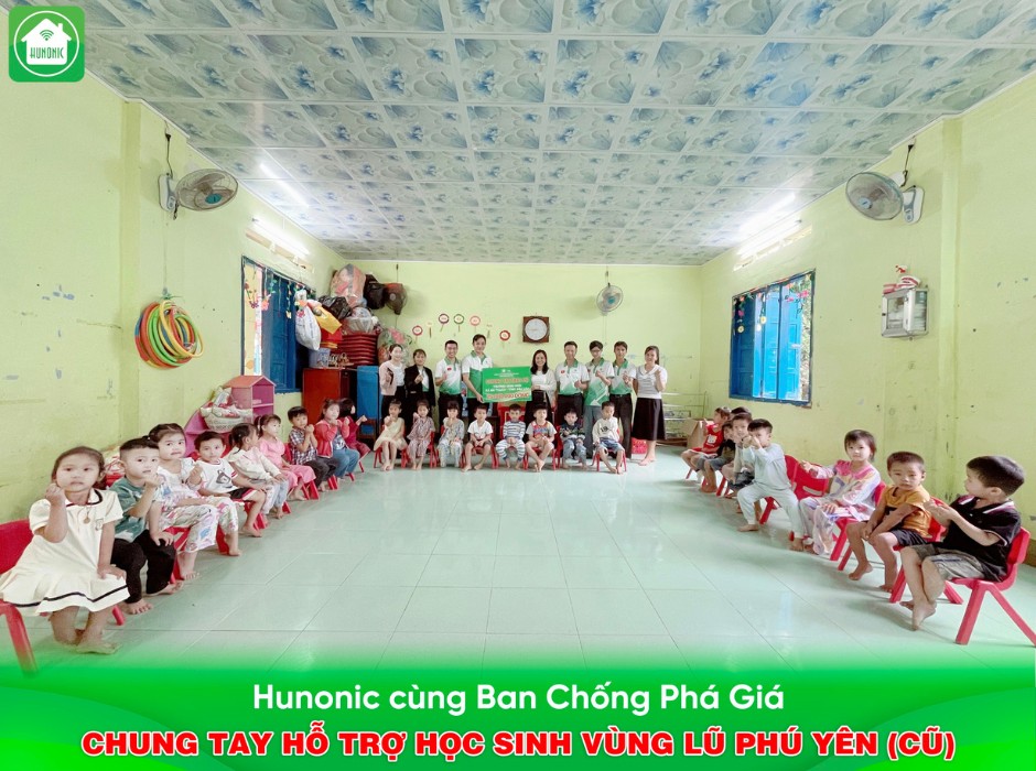 hunonic chung tay hỗ trợ các trường học ở đăk lak khắc phục lũ