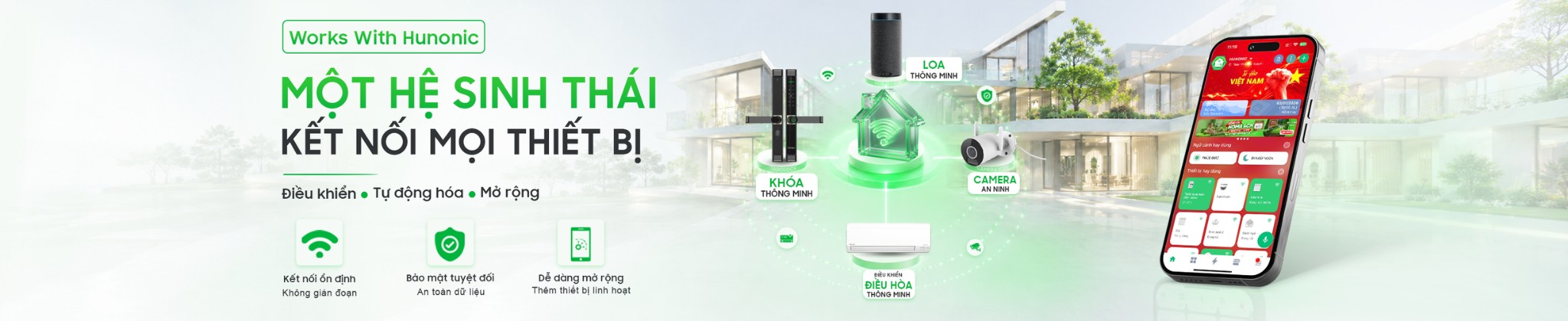 Works with Hunonic - Một hệ sinh thái kết nối mọi thiết bị