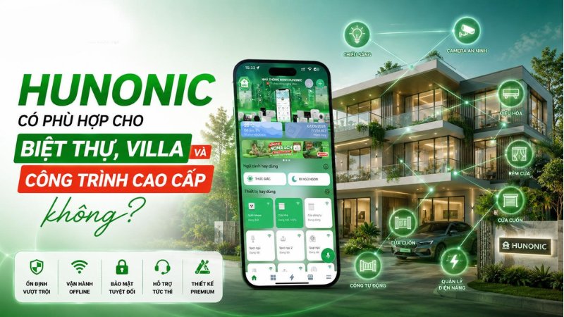 Giải Pháp Nhà Thông Minh Hunonic Có Phù Hợp Cho Biệt Thự, Villa Và Công Trình Cao Cấp?
