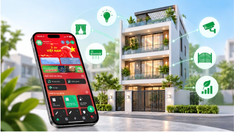 Smart Home cho nhà phố nhiều tầng cần lưu ý gì để hệ thống vận hành ổn định? 1 smarthome cho nhà nhiều tầng